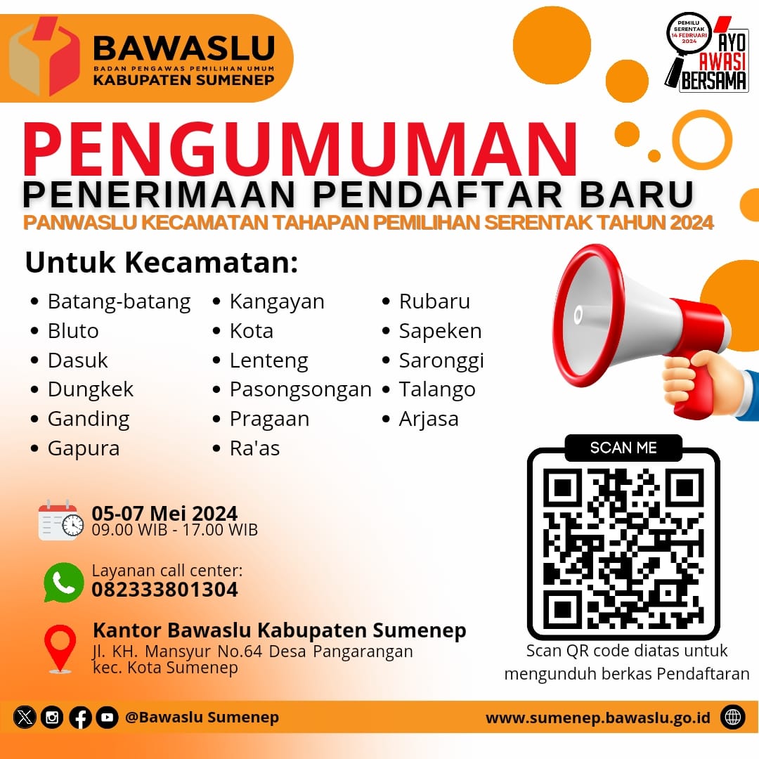 pendaftar baru panwascam sumenep 2024
