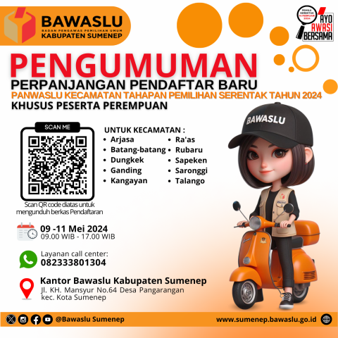 Pengumuman panwasacam perpanjangan 2024